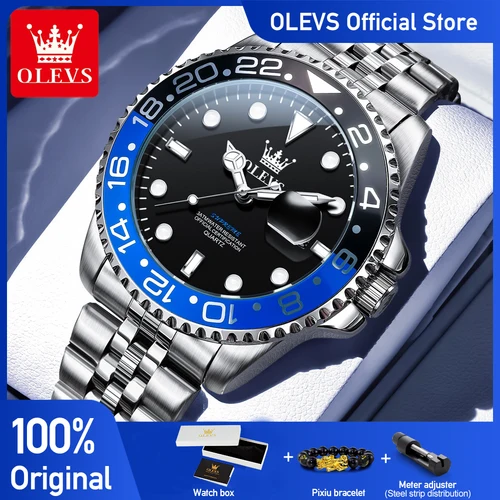 OLEVS 5657 reloj para hombre marca de moda Original reloj de cuarzo luminoso resistente al agua reloj deportivo de lujo para hombre con fecha automática para hombre