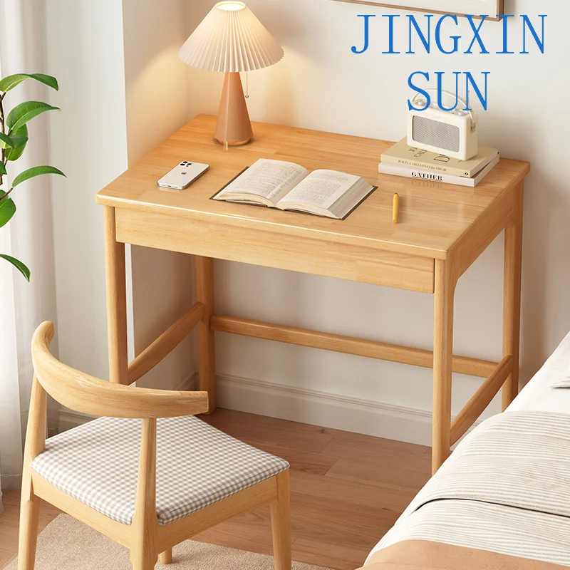 Solid wood small desk small apartment household student bedroom dresser bedside bedside 60cm simple study table writing