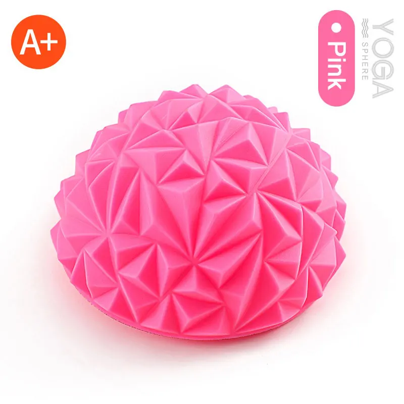 PVC Spiky Yoga Massage Balls PVC Half Sphere Fitball Women Children Trainer Balancing Ball Gym Health Sports Pilates Fitness