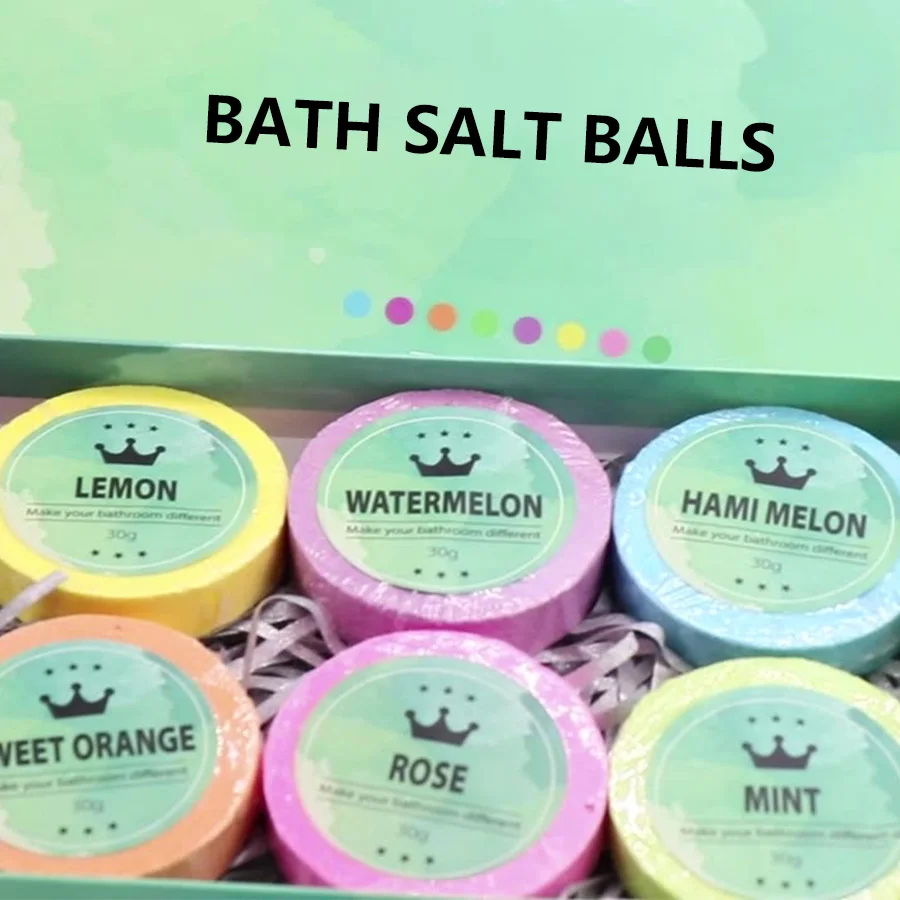 8pcs Bath Salt Bombs Ball Dry Skin Moisturizing Exfoliating Soaking Bath Salt With Essential Oil Fizzy Balls For Bubble & Bath