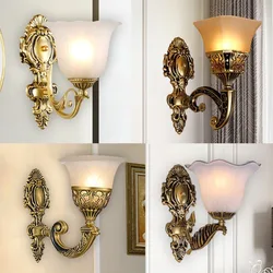European Wall Lamp Retro Led Wall Light Living Room Home E27 Lamps Metal Bar Corridor Lighting Indoor Decoration
