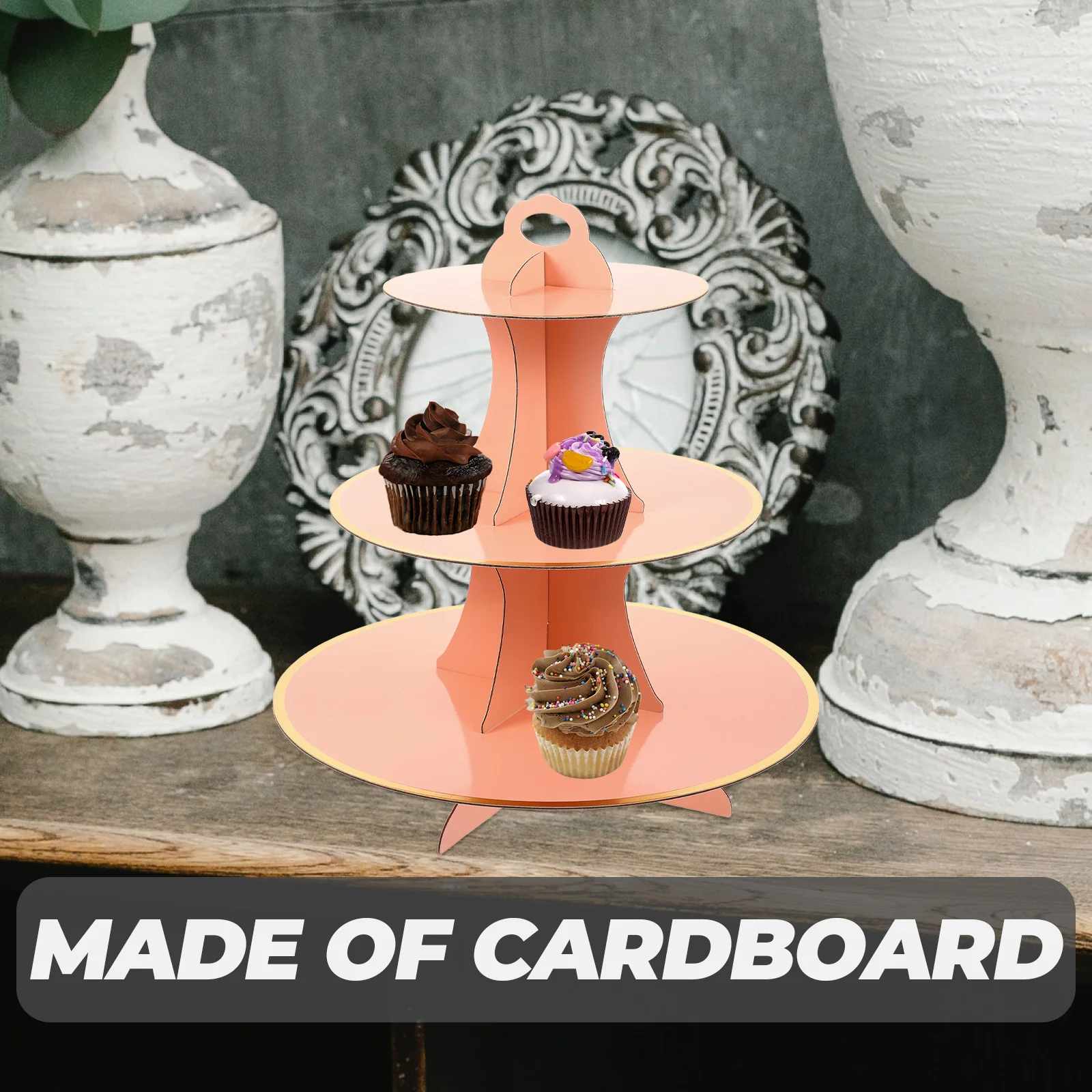 

3 Tier Desktop Cake Stand Multifunctional Dessert Holder Creative Cupcake Display Wedding Party Decoration Food Grade 3 Layers