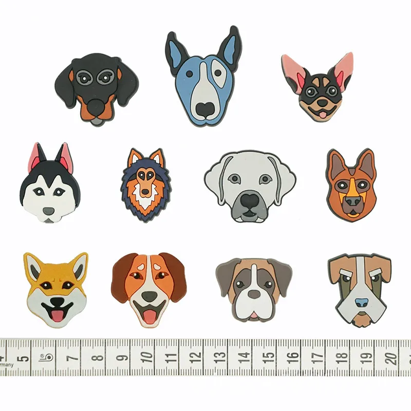 Dijes de zapatos de PVC para perro, accesorios de zapatos, decoración de zapatos, hebillas de zapatos de animales para zuecos, sandalias, regalos de