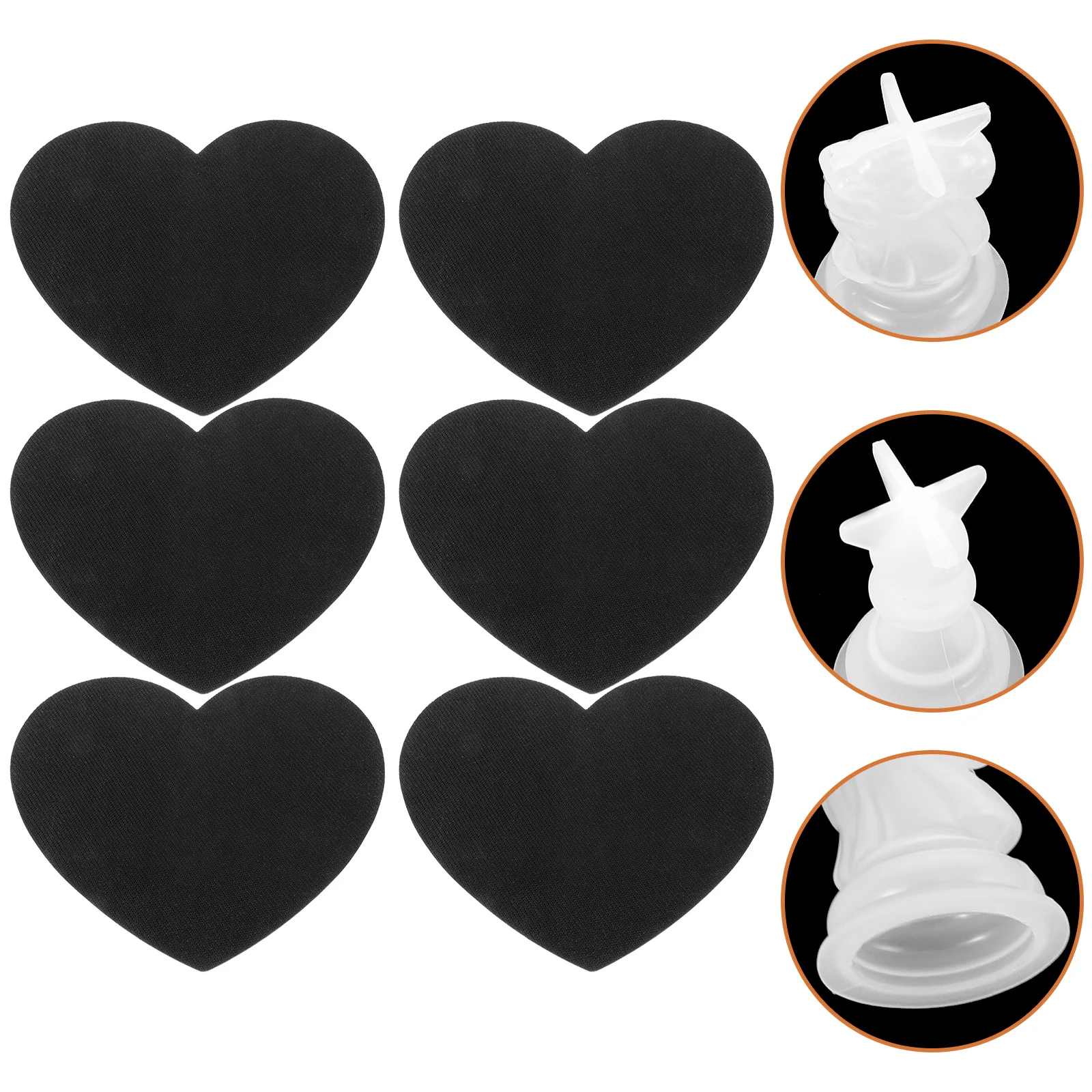 6 Pcs Sublimation Mouse Pad Blank Pads Mousepad Blanks Heart-shaped for Heat Transfer