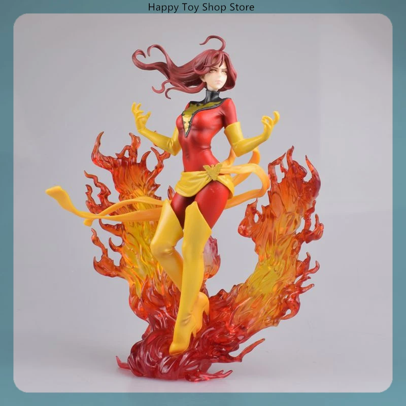 23cm X Men Dark Phoenix Jean Grey 1/7 Beautiful Girl Figure Model Statue Boys Collection Desktop Decoration Ornament Toys Gifts