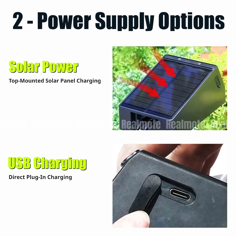 Solar Automatic Watering System Kit 15M Drip Irrigation Timer Self Watering Device for Plants Garden Greenhouse USB Rechargeable
