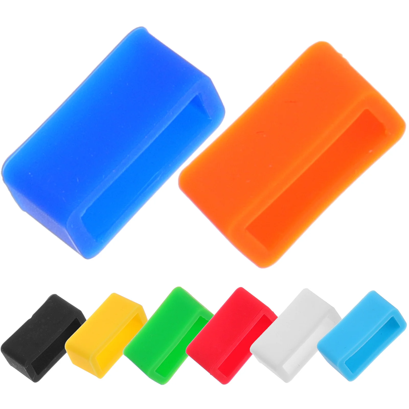 8 قطعة حزام الساعات مشبك حلقة حامل مكافحة سقوط حلقة حارس ل 14 مللي متر سيليكون العصابات موثوقة قبضة قوية أداء طويل الأمد