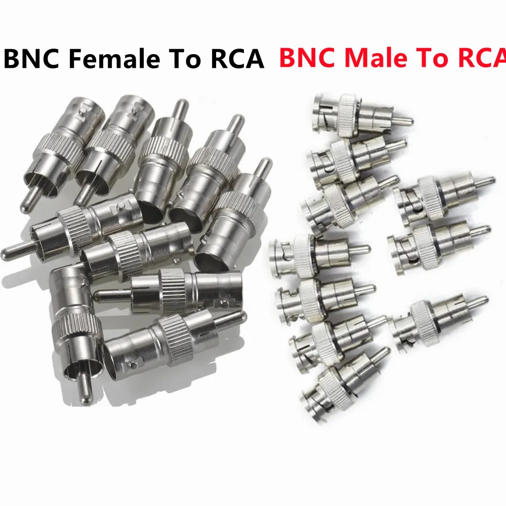 BNC Male Female To RCA Converter Adapter Coaxial Plug Convert RCA Male Audio Connector For CCTV Camera System