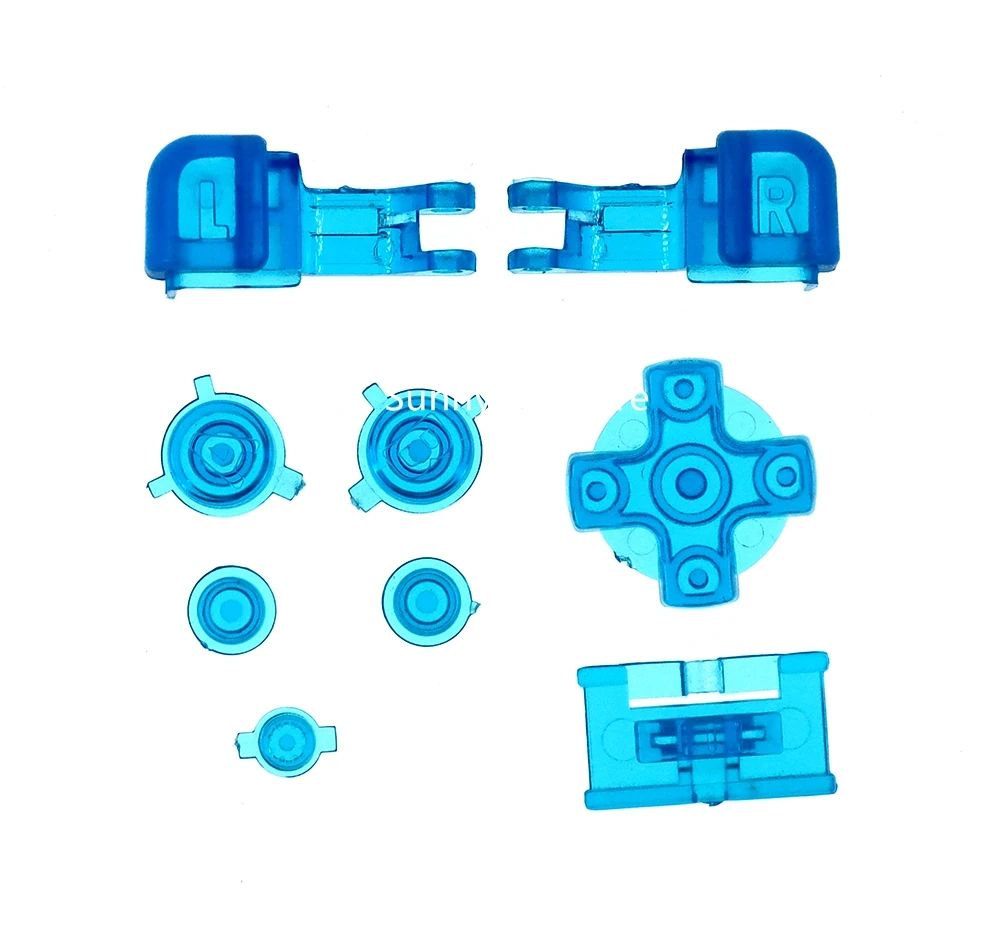 1 Bộ Nhựa Trong Toàn Bộ Nút Cho GBA SP Một B Chọn Bắt Đầu Bật Tắt L R Nút D Miếng Lót Trong Suốt