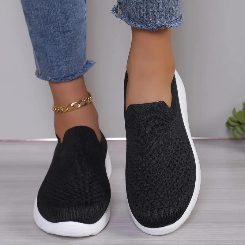 2024 New Summer Breathable Women\'s Walking Flat Shoes Female Comfortable Casual Outdoor Jogging Sneakers Woman Light Footwear