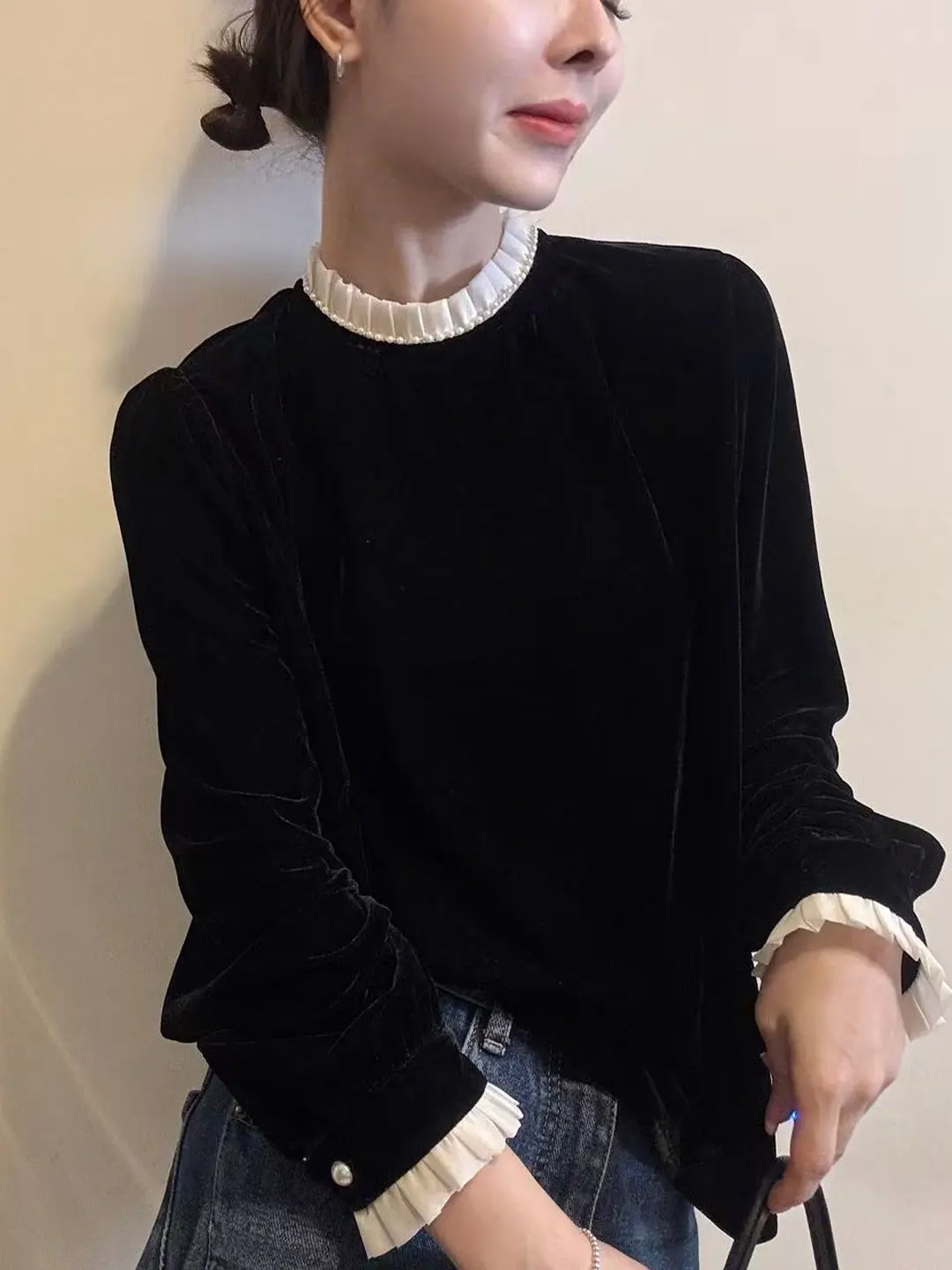 Ele Velvet Long Sve… - image