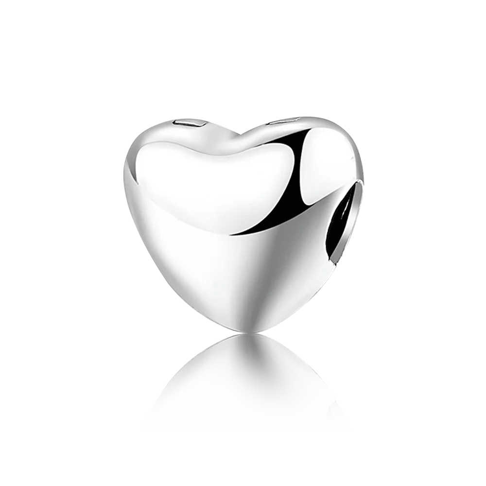 

Danturn 925 Sterling Silver Original Beads Heart-shaped Dangle Charm fit Snake Chain Bracelet Fashion Women Jewelry Making