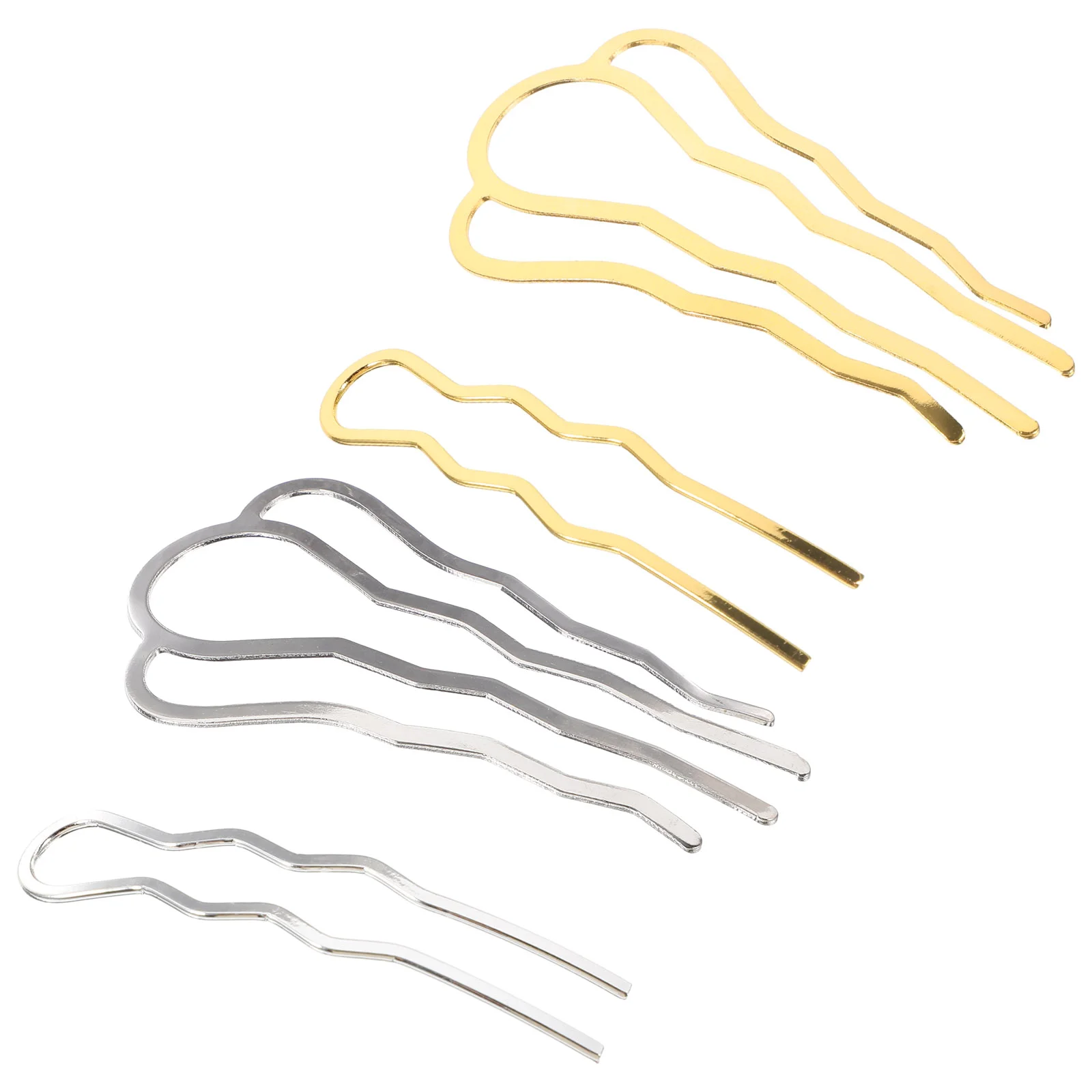 4 Pcs Hairpin Side Comb Small Combs for Women Accessories Iron Material Sturdy Tassels Flowers Decorative Versatile Styling