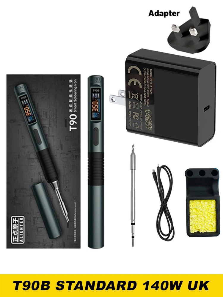 ALIENTEK T90 Smart Lötkolben 140 W Tragbare Digital Display Automatische Schlaf PCB Präzision Lötkolben Reparatur Tool Kit