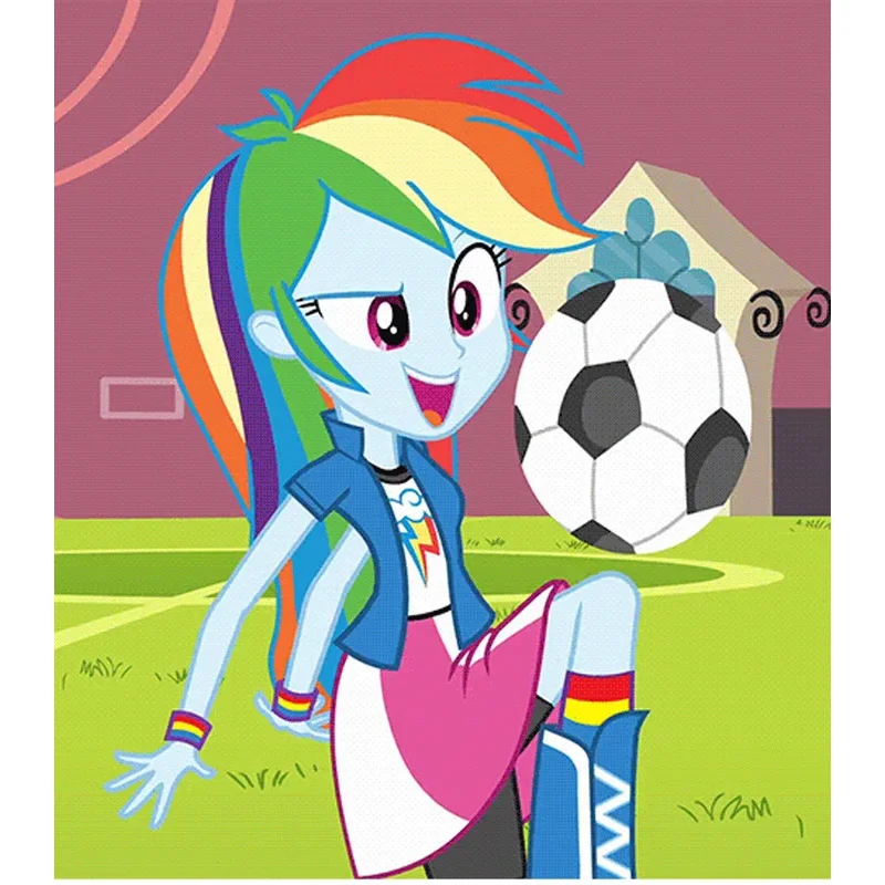 أزياء كرتونية بألوان قوس قزح المهر My Bao Lijun دور Mah Country Girl الرسوم المتحركة موضوع المرحلة واللباس بدلة الإناث