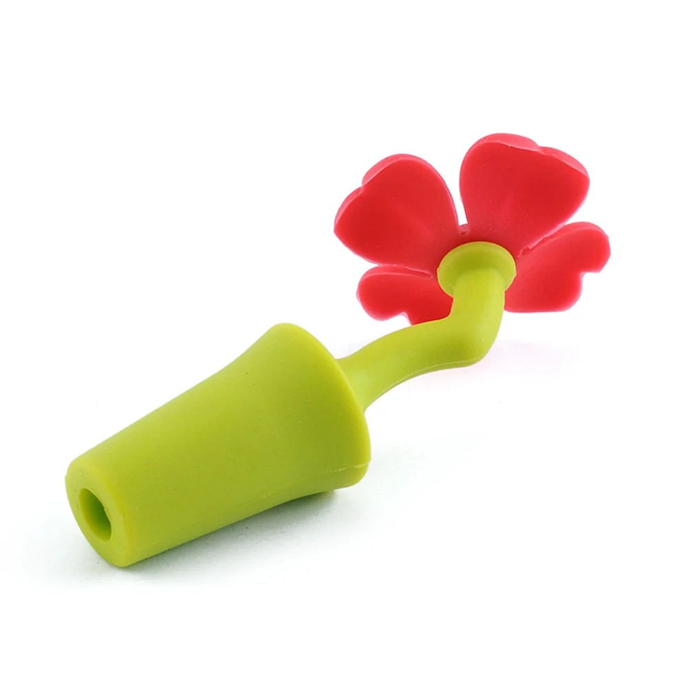 Flower Silicone Wine Bottle Stopper Wine Beer Champagne Bottle Leak-proof Sealing Cork Cork Convenient Kitchen Bar Accessories