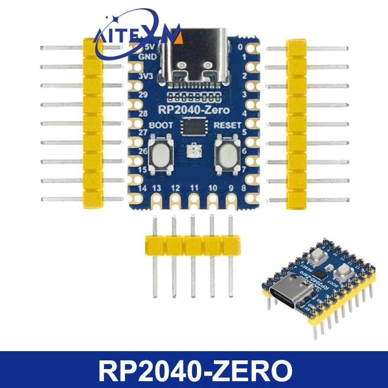 RP2040 For Raspberry Pi Microcontroller PICO Development Board RP2040-Zero Module Dual-core Cortex M0+ Processor 2MB Flash