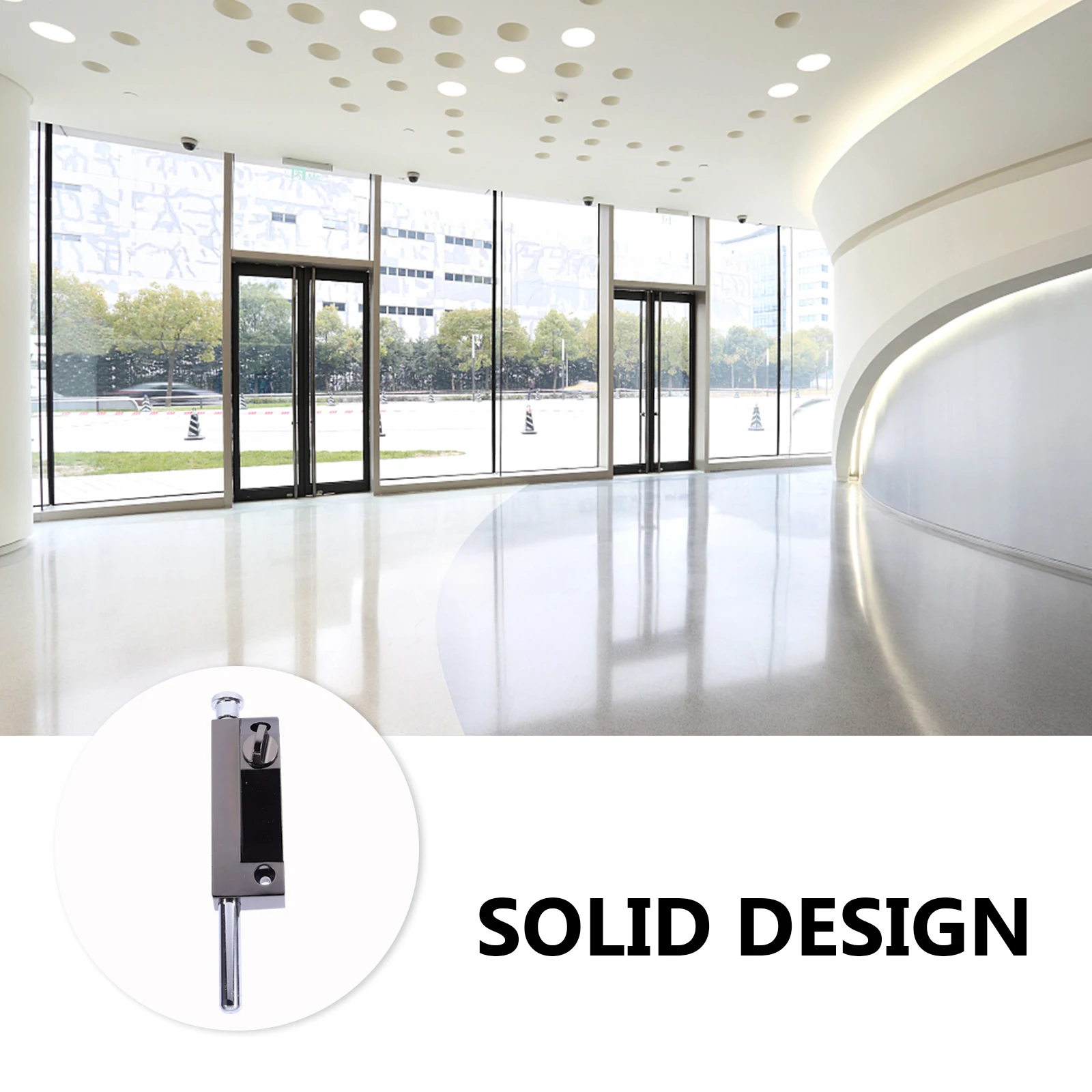 

Zinc Alloy Spring Lock for Sliding Doors Black Durable Corrosion Resistant Easy Installation Security Door Bolt Spring Latch