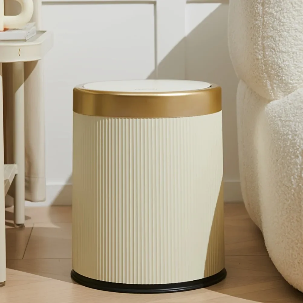 Simple Press Type Trash Can Durable Plastic Trash Can A Living Room High-capacity Separate Trash with Cover Wastebasket