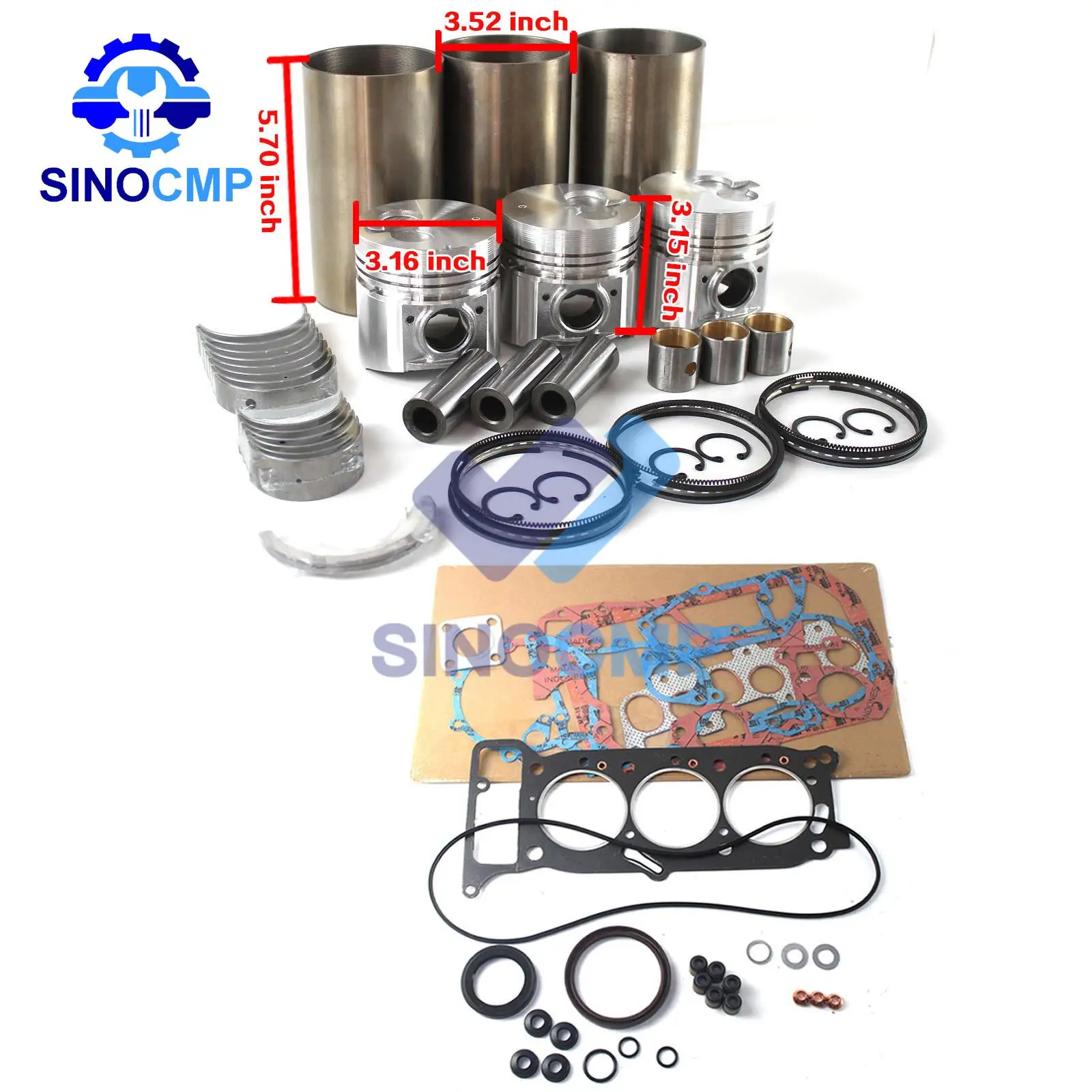 3KR1 3KR1-EA14 Комплект для восстановления двигателя для экскаватора ISUZU Sumitomo Hitachi