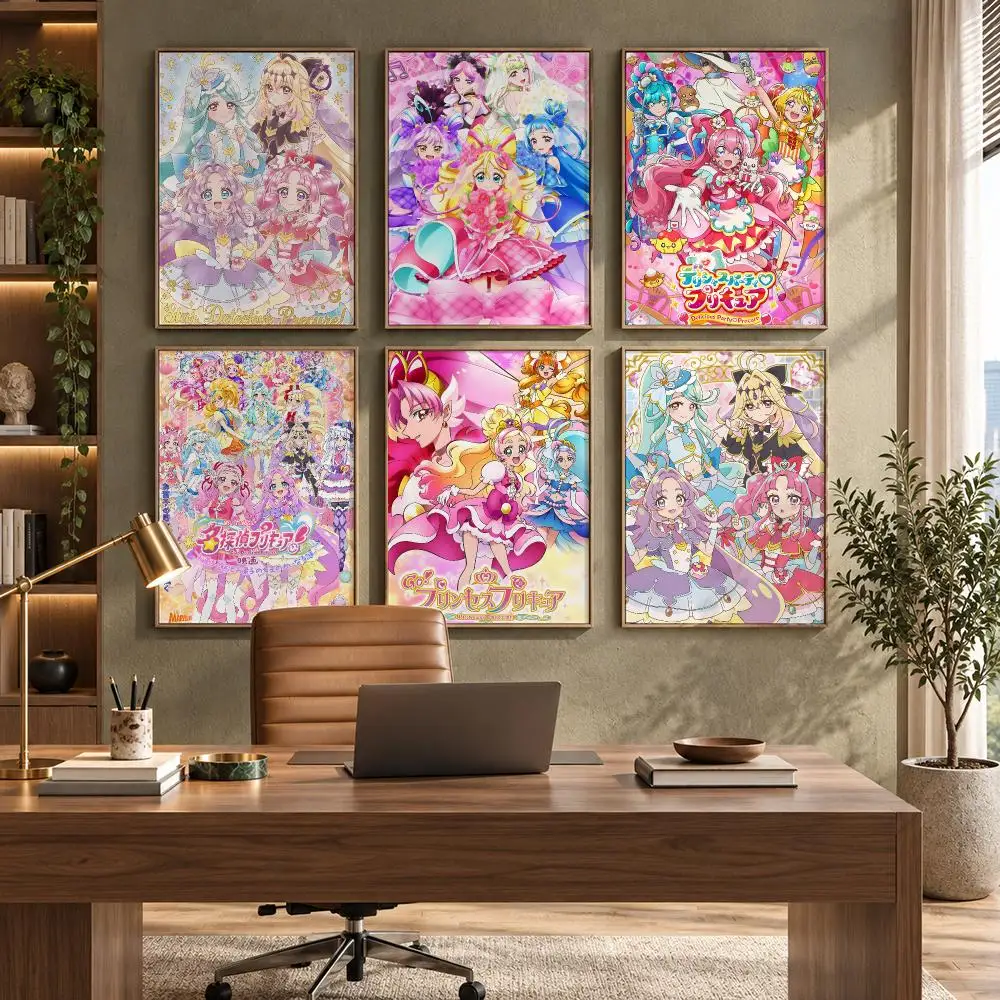 Anime Y-You And Idol Pretty Cure Poster High-Quality Waterproof Wall Decal for Study, Living Room & Garage, Great Gift for Fans