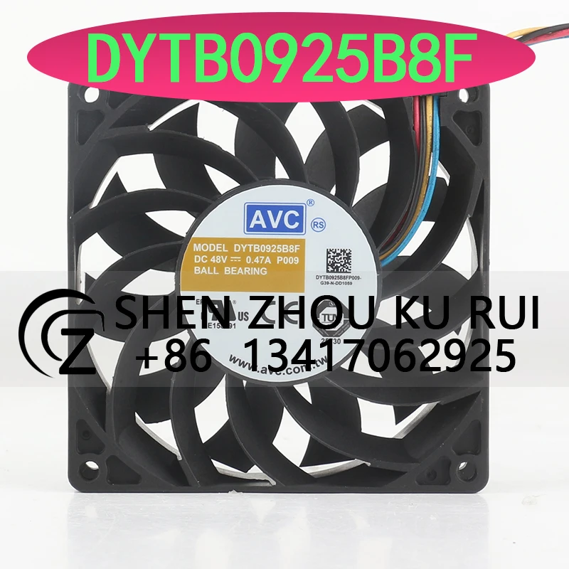 

Новый вентилятор охлаждения AVC 48В 0.47А AC EC с низким уровнем шума, 9025, 9 см, четырехпроводной, 90x90x25 мм, большой объем воздуха, DYTB0925B8F
