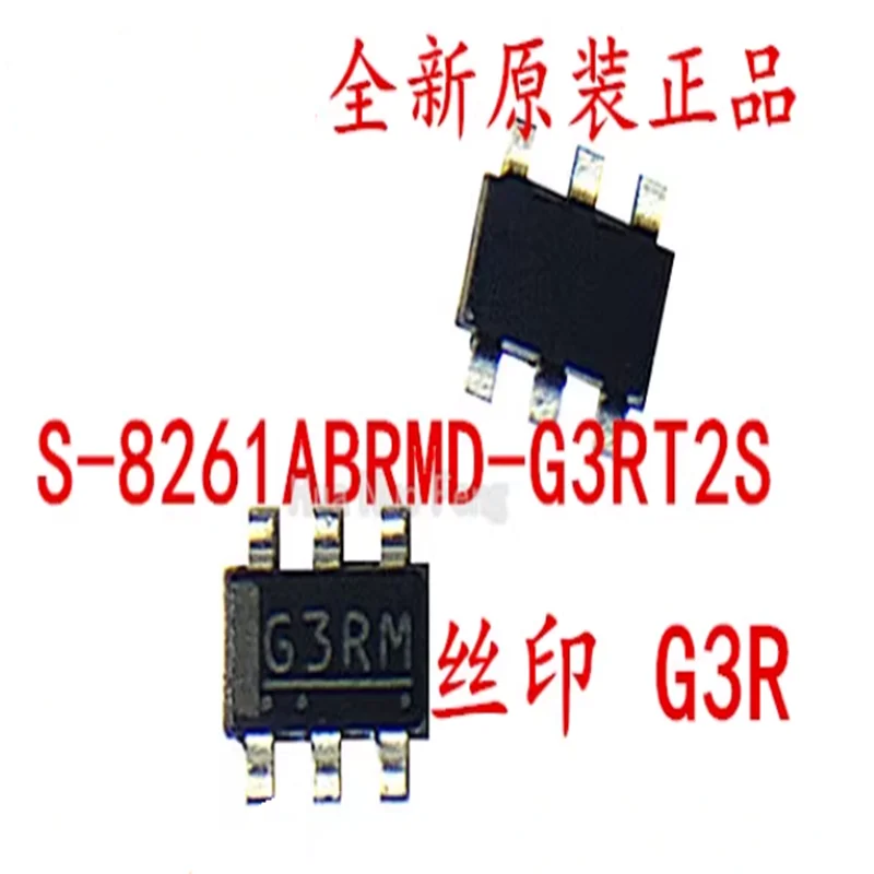 10PCS-50PCS S-8261ABRMD-G3RT2S SOT23-6 Silkscreen G3R*  1.5V ~ 8V Single-cell lithium battery protection IC