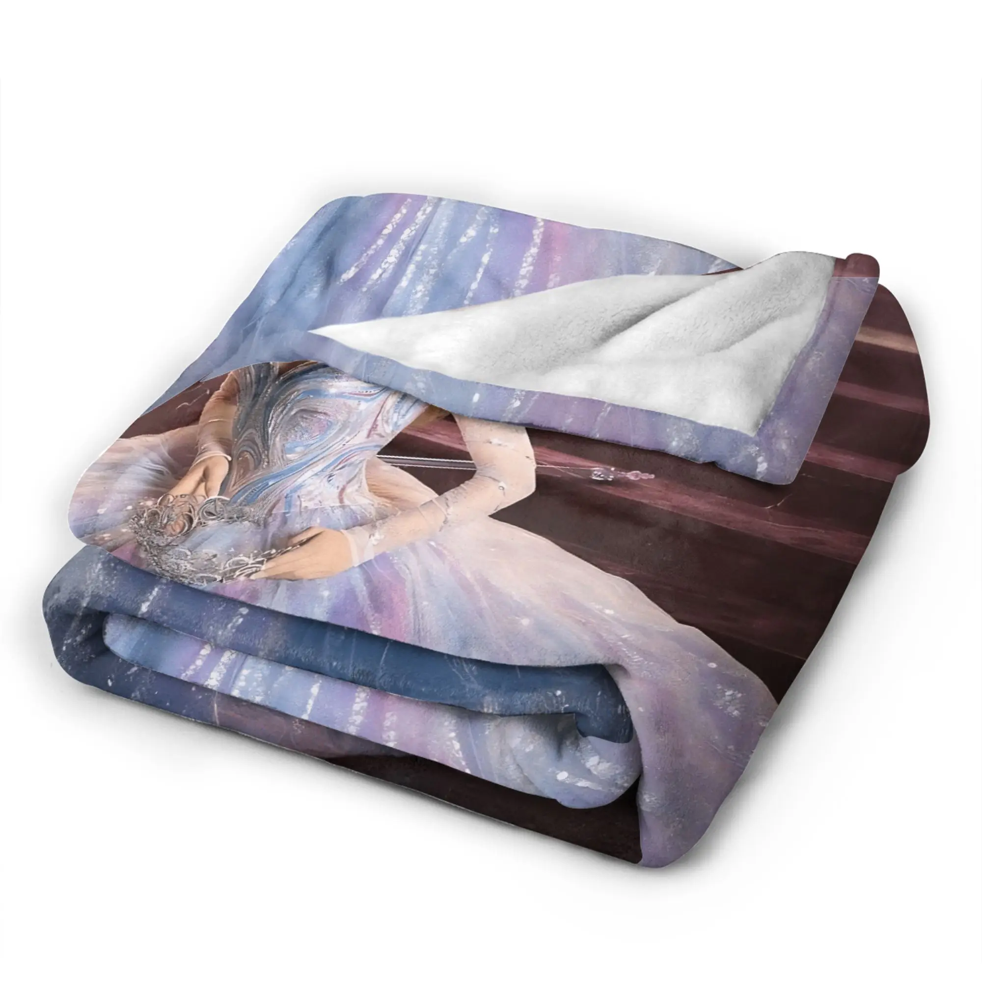 W-Wicked 2 Musical Movie Glinda Elphaba Blanket  Soft Warm Print Plush Throw Blanket Bedroom Flannel Bedspread Bed Cover