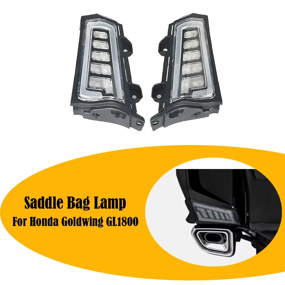 

NEW Motorcycle Rear Saddlebag Saddle Bag Turn Signal LED Lights Lamp For Honda Goldwing GL1800 Tour 2018-2023 2022 2021