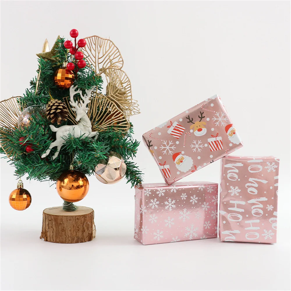 Christmas Aluminium Plating Wrapping Paper Party Gift Wrapping Paper American Retro Christmas Wedding Service Decorative Paper