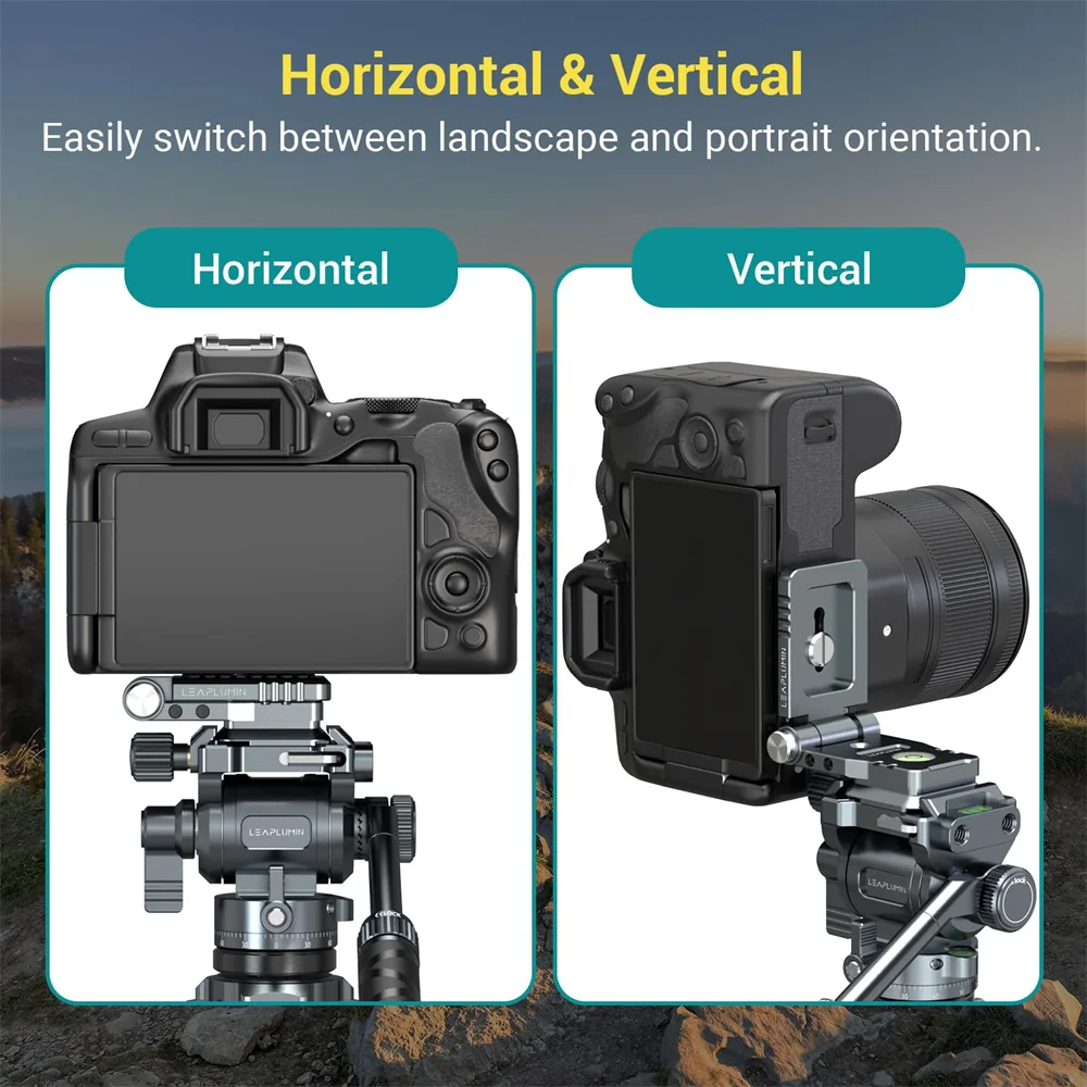 Folding Camera L Plate Holder w Arca Quick Release Plate for D-JI RS3 Stabilizer Tripod Gimbal Horizontal and Vertical Bracket