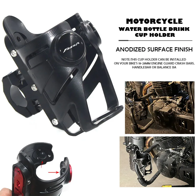 For FZ1 FZ6 FZ8 FZ 1N/1S/6S/8N FAZER Motorcycle CNC Drink Cup Stand Water Cup Holder Water Bottle Bracket Crash Bar