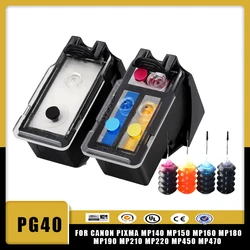 Vilaxh Refillable PG-40 CL-41 PG40 CL41 Ink Cartridge For Canon Pixma MP140 MP150 MP160 MP180 MP190 MP210 MP220 MP450 MP470