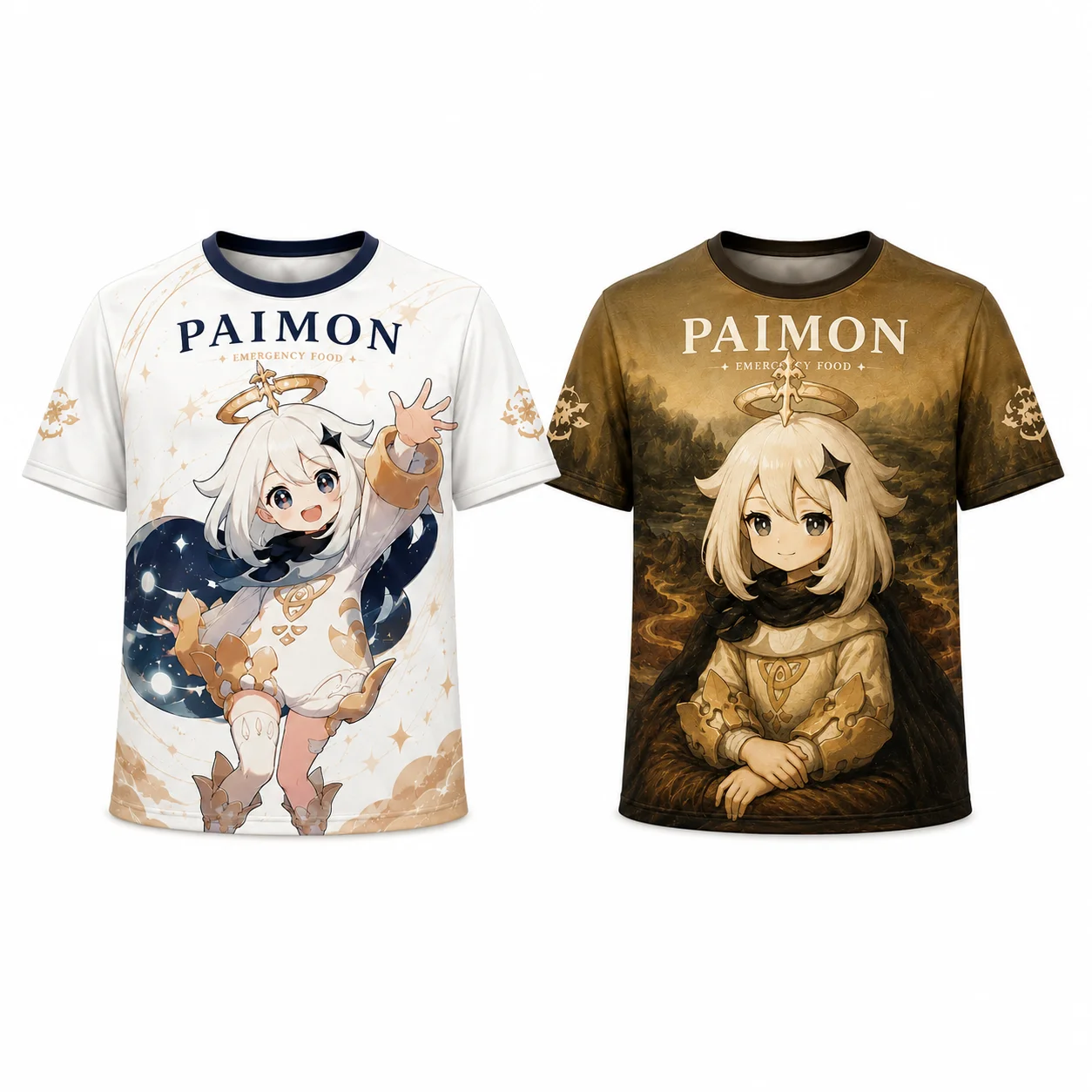 Paimon Genshin Impact 3D Print T-Shirt Breathable Sports Casual Tops for Men Women Mens T Shirts Women's T-shirt Graphic Tshirts