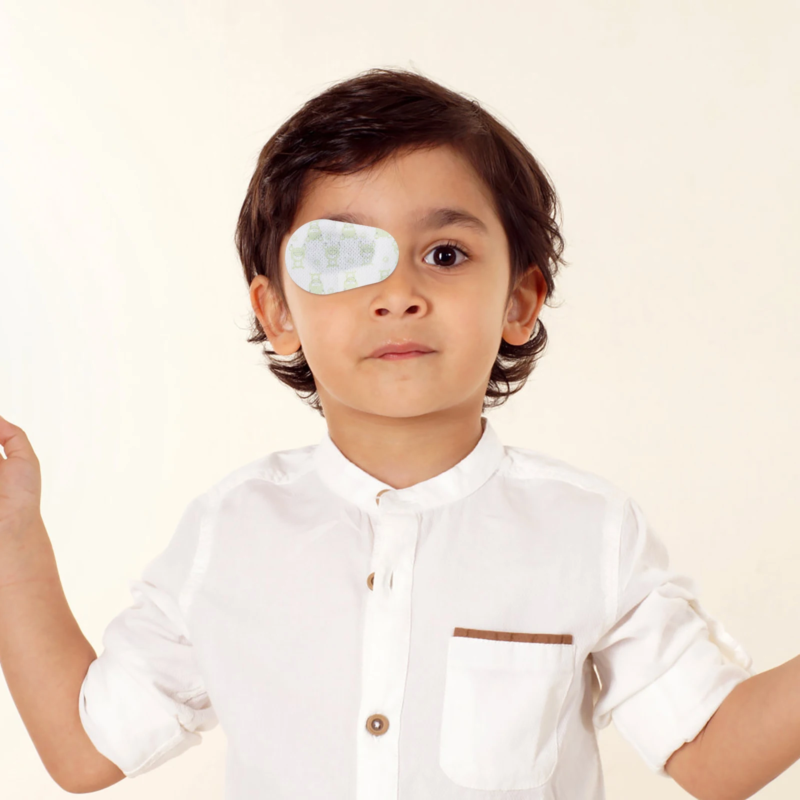 

30 Pcs Vision Training Eye Patches for Kids Amblyopia Correction Green Frog Strabismus Masks Single Eye Covers Lightweight Non
