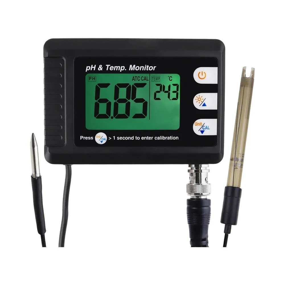 Automatic Temperature Compensation PH Water Analyzer Wall-mounted PH Meter Three-point Calibration Long Term Use Acidity Probe
