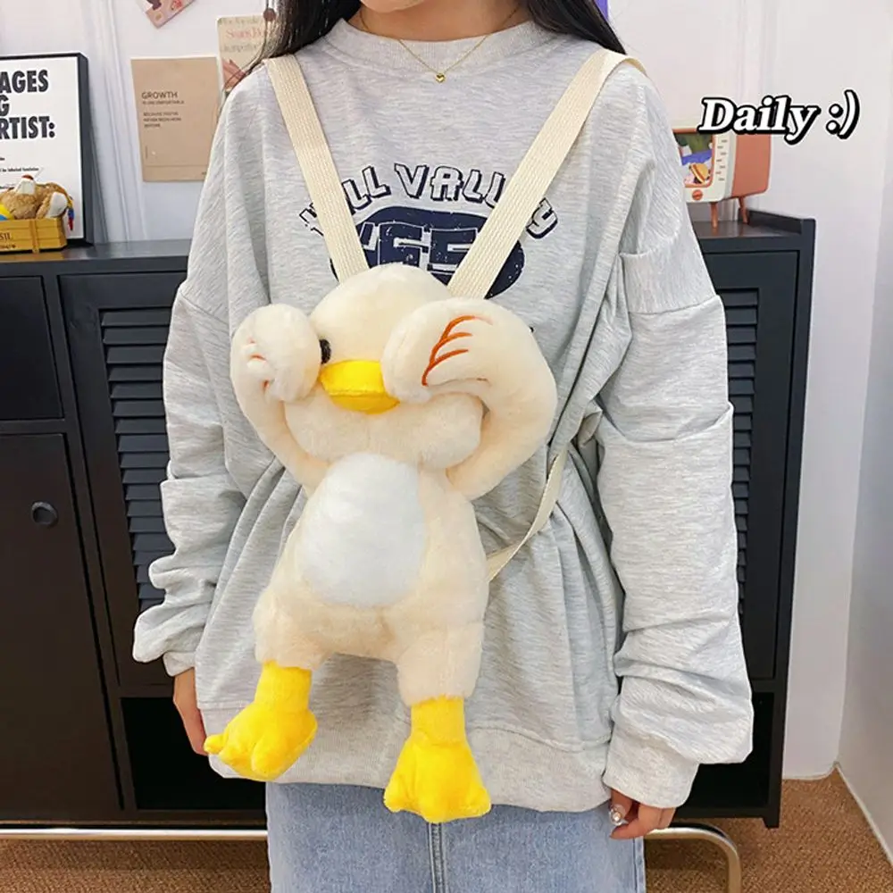 Ransel Kartun Mewah Kecil yang Lucu Tas Sekolah Boneka Katak Lucu Bebek Tas Berbulu Hati Anak Perempuan Panda Lima Warna Anak Laki-laki