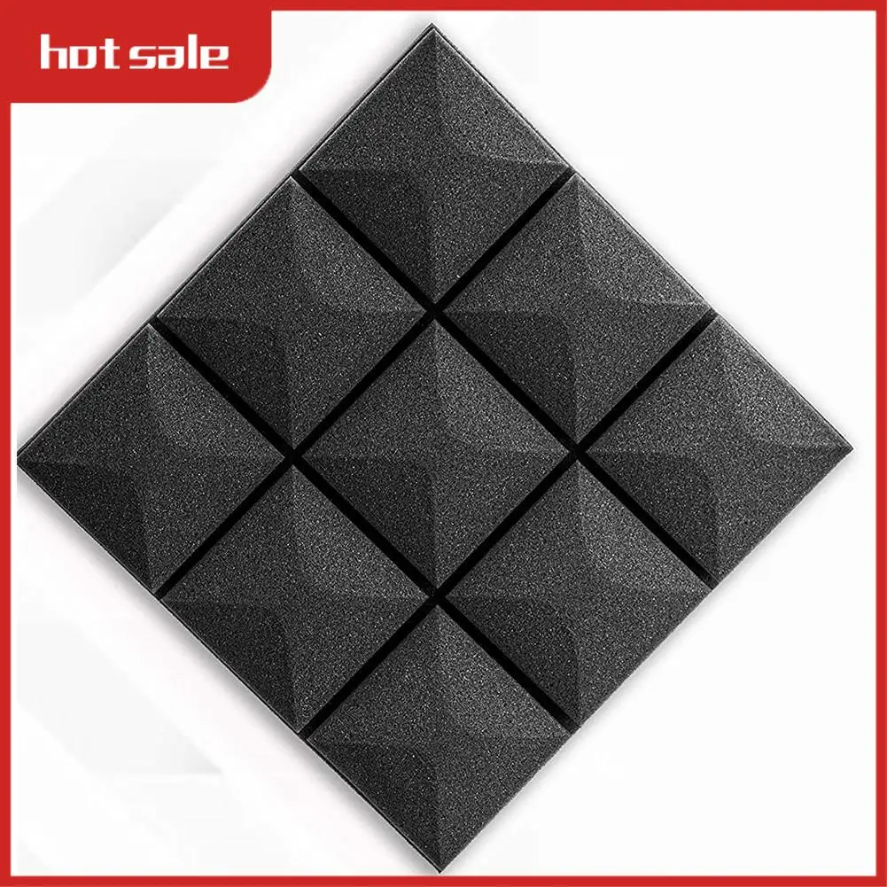 

AC22-24 Pack Black Acoustic Foam Panels 2X12x12inch Mushroom Sound Insulation Cotton Soundproof Sound Insulation Absorbing