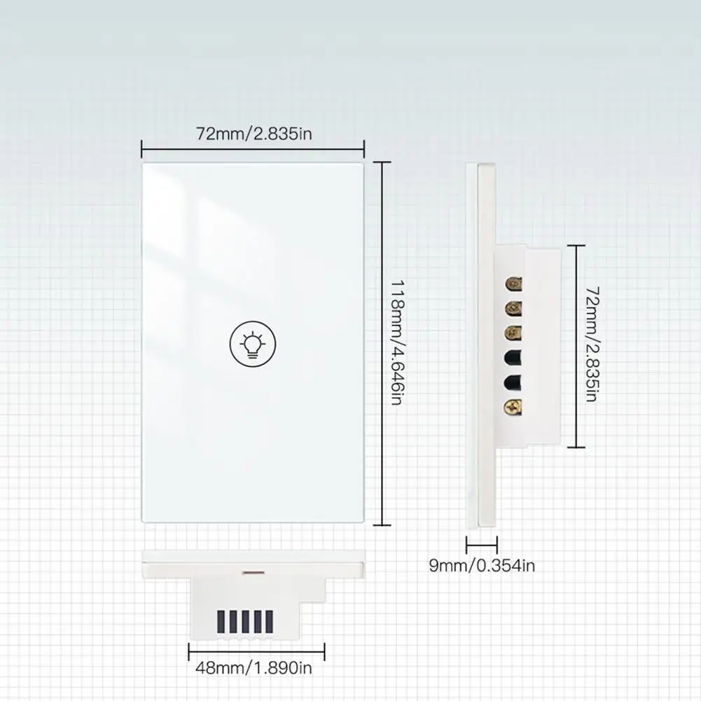 Switch with Voice Control Dimmable Switch for Lights Voice-controlled Wifi Graffiti Switch with Stepless Dimmer for Adjustable