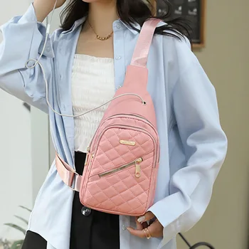 AOTTLA 여성 가슴 가방 순수 컬러 나일론 여성 가방 좋은 품질 어깨 가방 캐주얼 여성 Crossbody 가방 패션 여성 가방