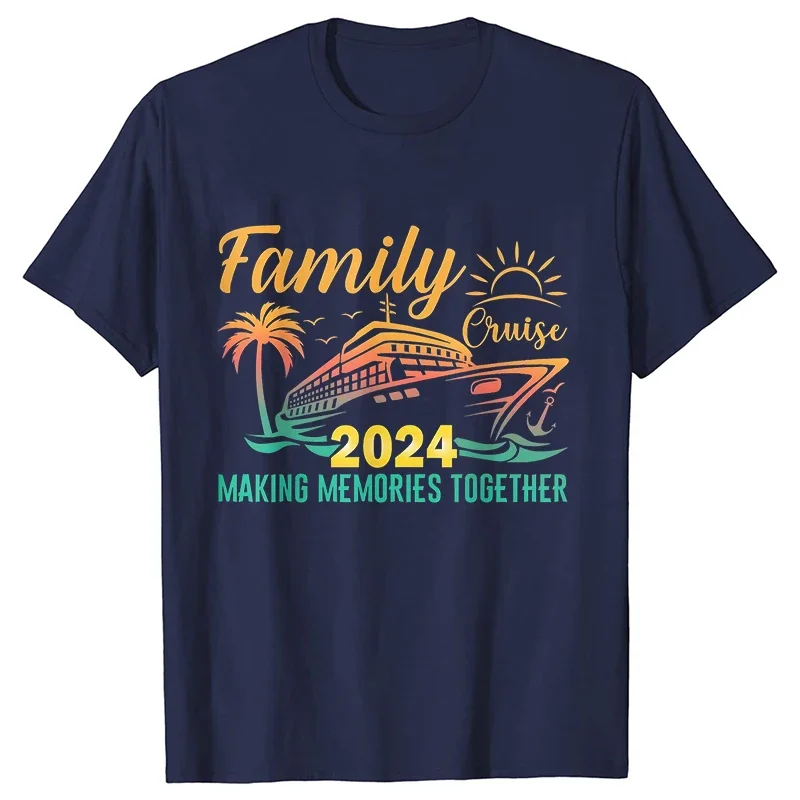 Vacation Party Shirt Family Cruise Matching 2024 Tees Summer Trip Ship T-Shirt Fashion Graphic Y2k Tops Women Aesthetic Clothing