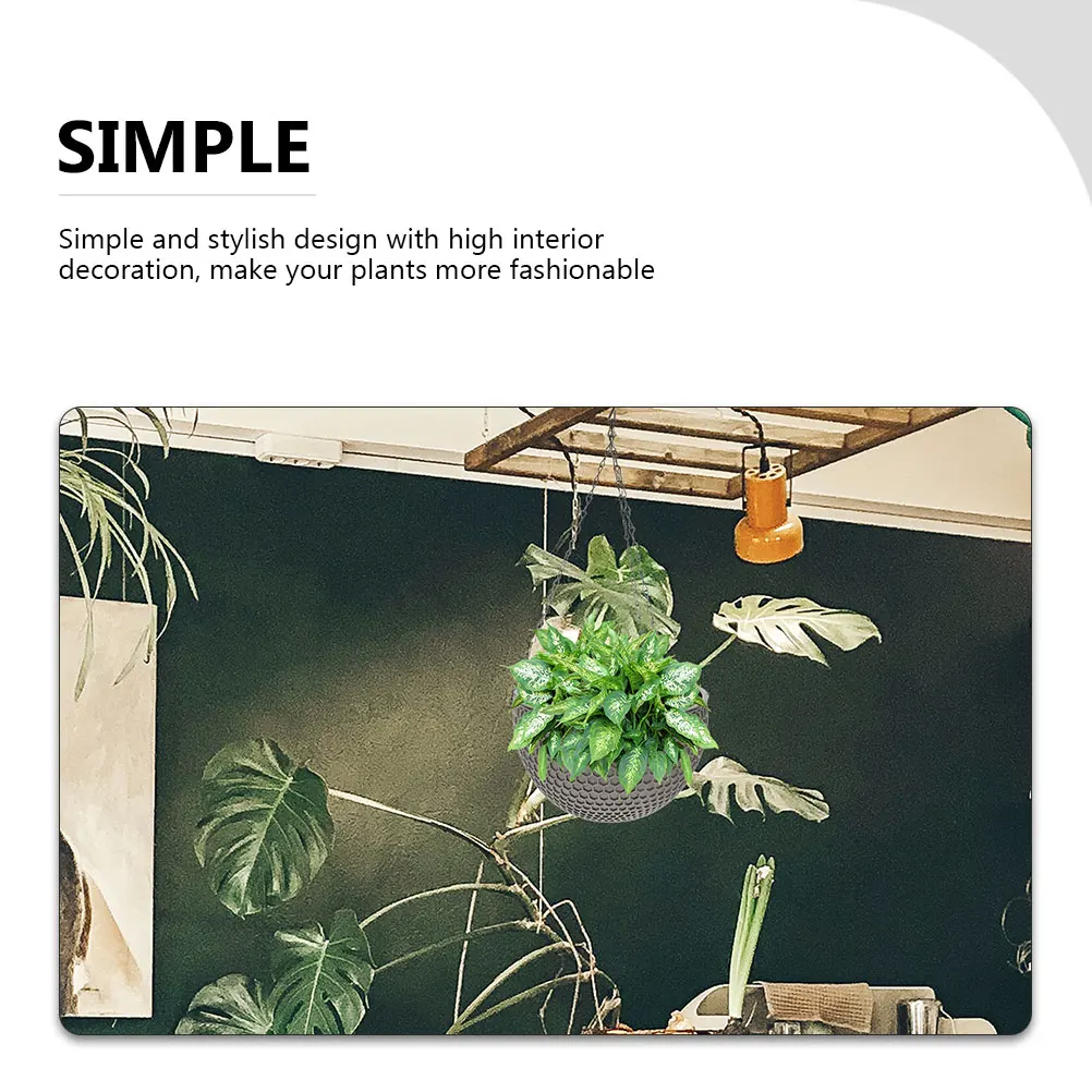 

2 Pcs Hanging Basket Flower Pot Wall Mounted Plant Pots Indoor Wall-mounted Plants Decor Plastic Railing Baby