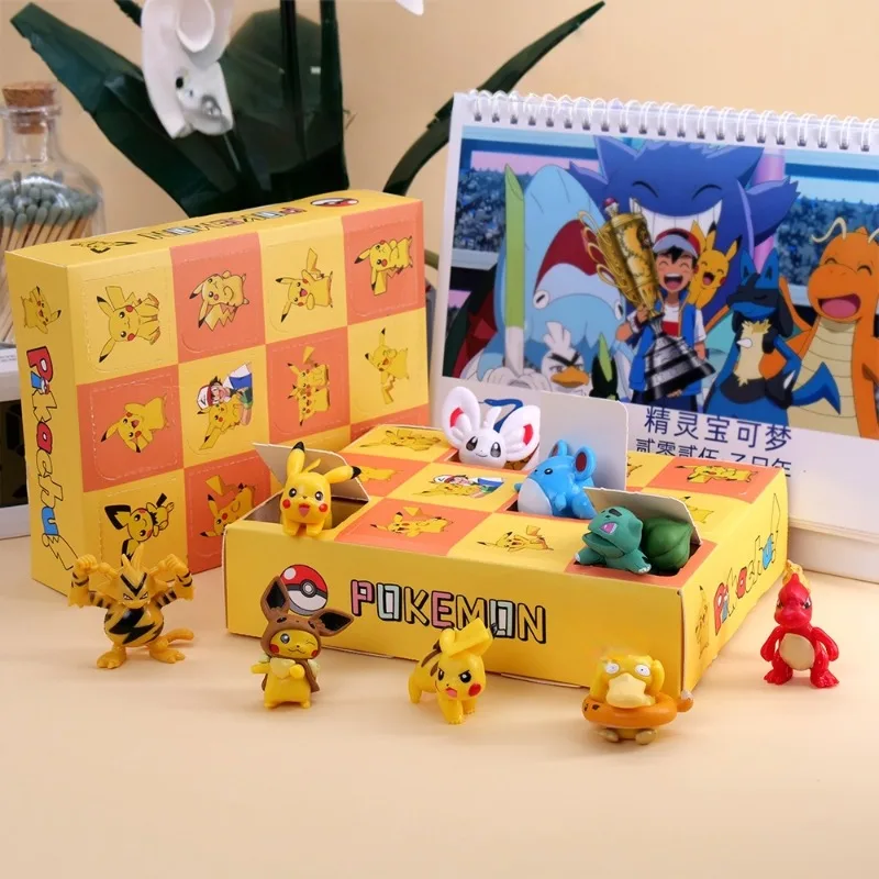 Uroczy Pokémon Pikachu Blind Box Anime Zabawka Niespodzianka dla Dzieci Kreskówkowa Śliczna Ozdoba Poke Blind Box Prezent Urodzinowy Nowy Hurt