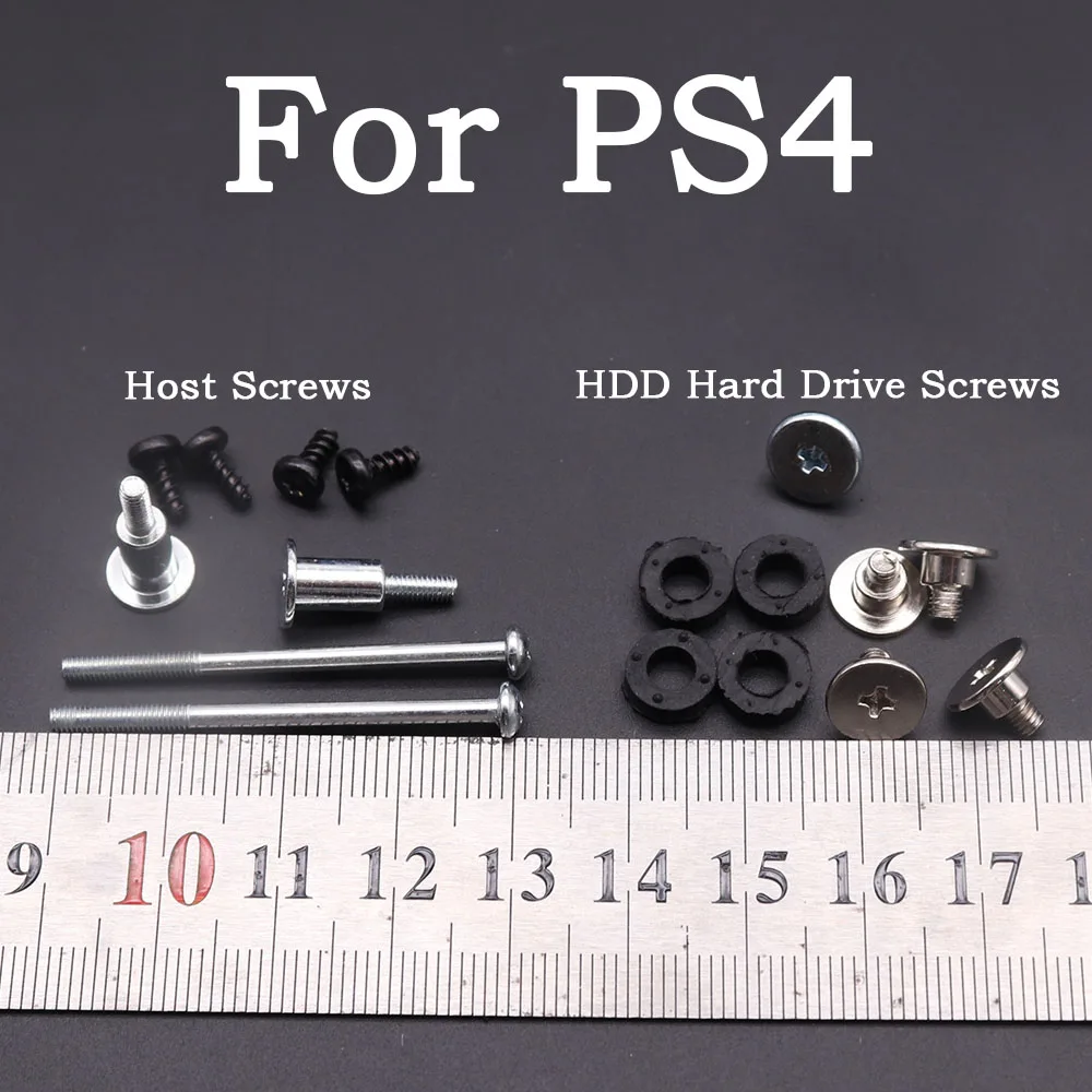 1/5Set Neues Gehäuse-Ersatzschrauben-Set für PS4-Konsole Slim, Stromversorgungsschrauben und Festplattenschrauben