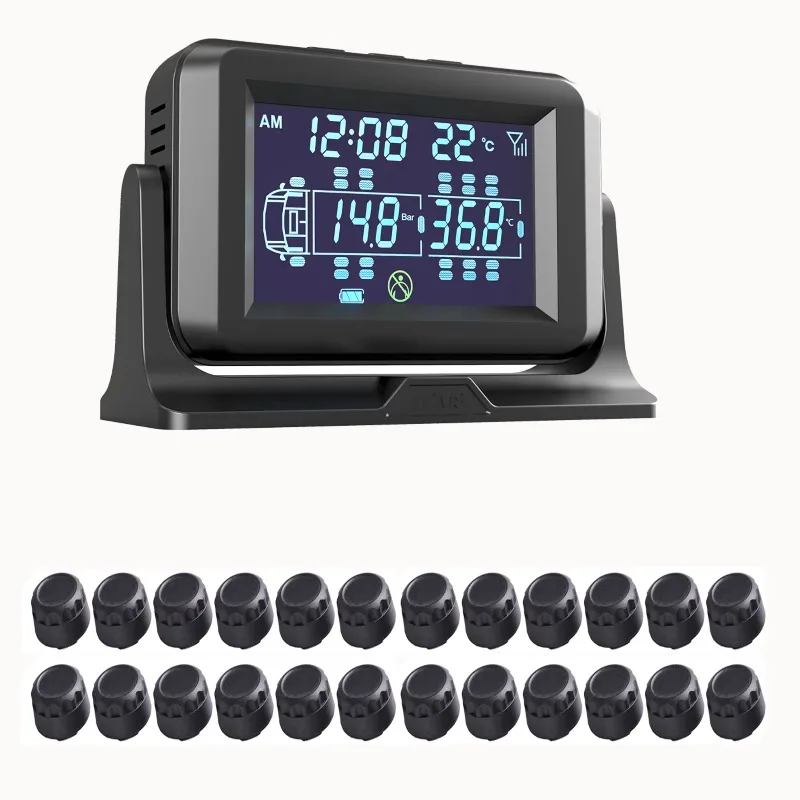 

High Precision Real Time Tire Pressure System 6-24 Wheels Truck TPMS External Sensor Internal