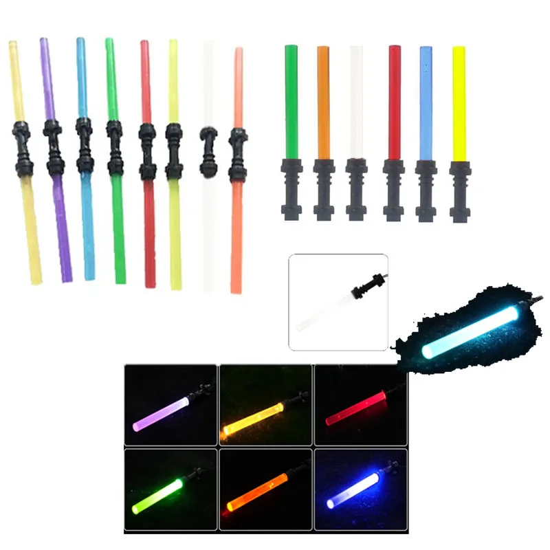 

LED Lightsaber Space Wars Light Saber Weapon Sword Lightsabered Parts DIY Movie Warrior Sword Arms War Building Blocks Moc Toys