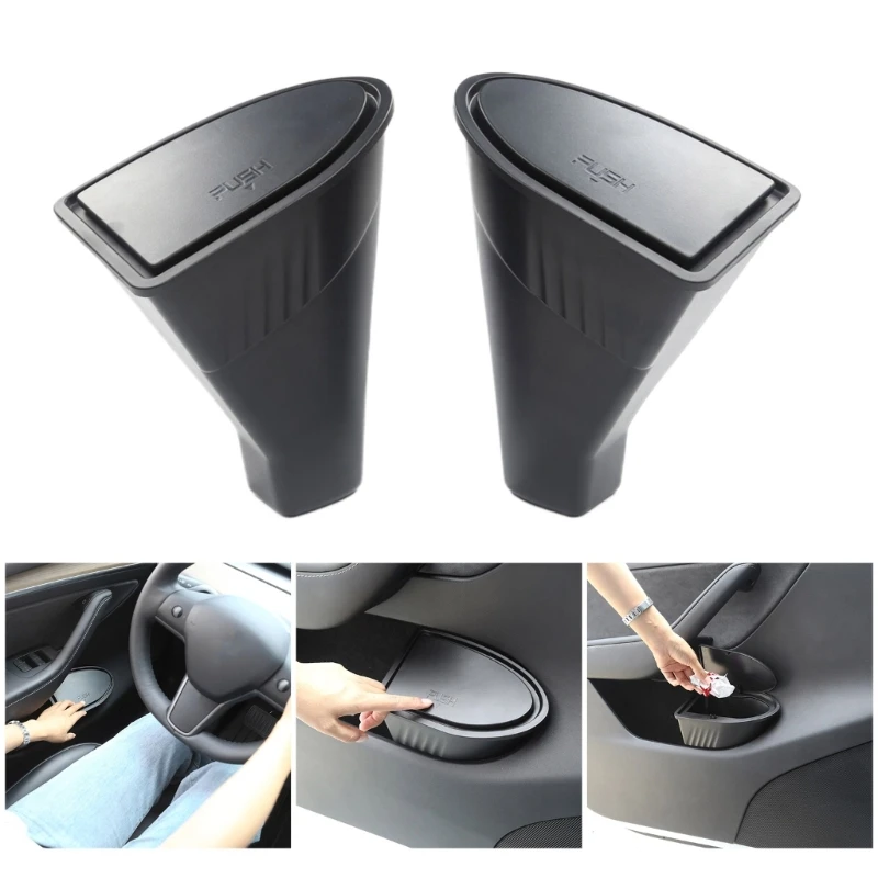 Car Door Side Storage Box Armrest Phone Container Door Handle Pocket ABS Insert for 2018-2024