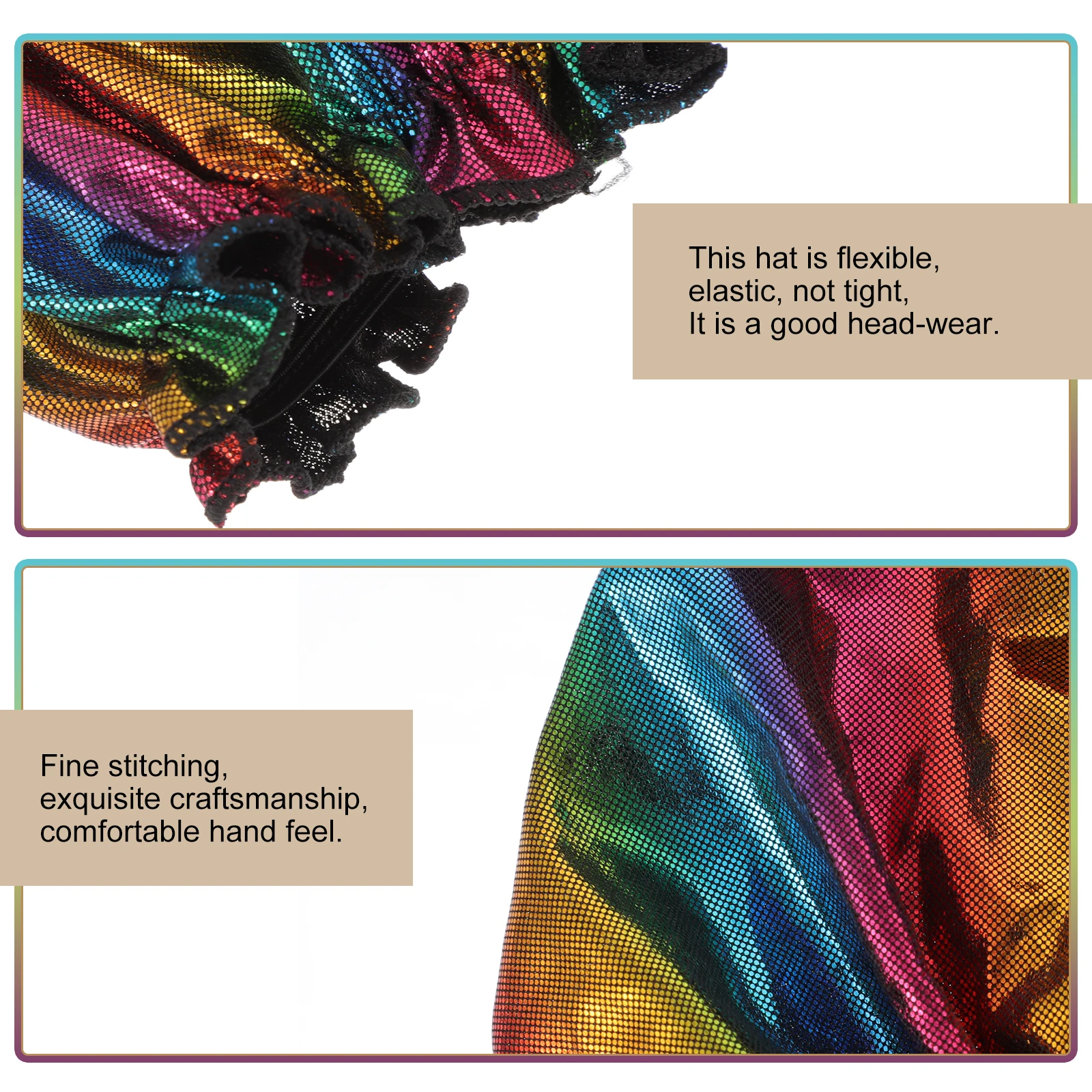 

Elastic Bonnet Satin Perm Women's Sleep Bath Cap for Curly Straight Hair Chemo Cap Shower Waterproof