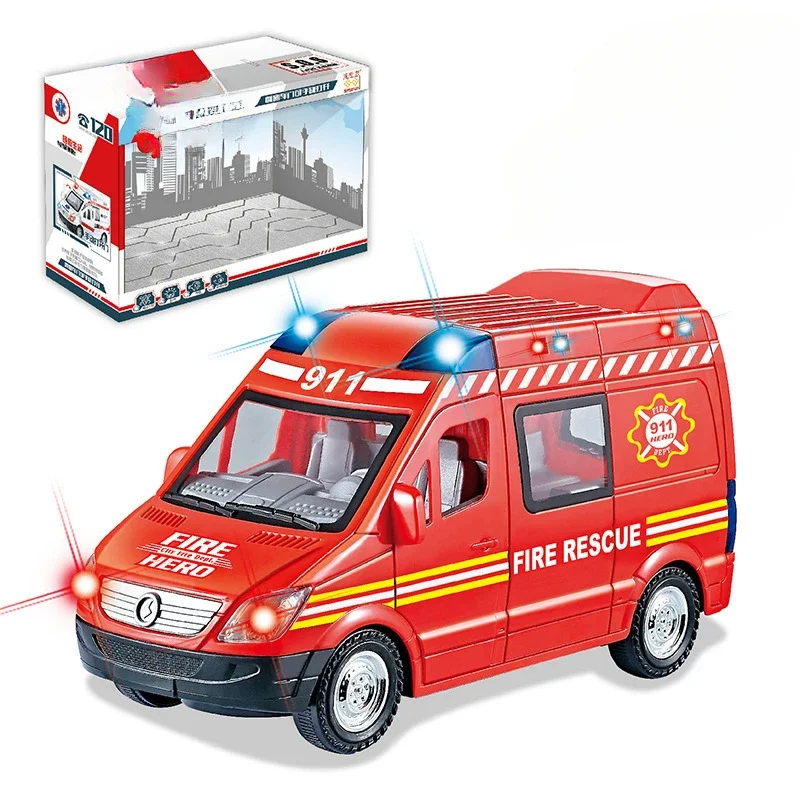 Universal Ambulância Toy Car para meninos e meninas, Baby Glow, Novel e Brinquedos Interessantes, Jogos para Hospital, Pretend Play, Acessórios Médicos