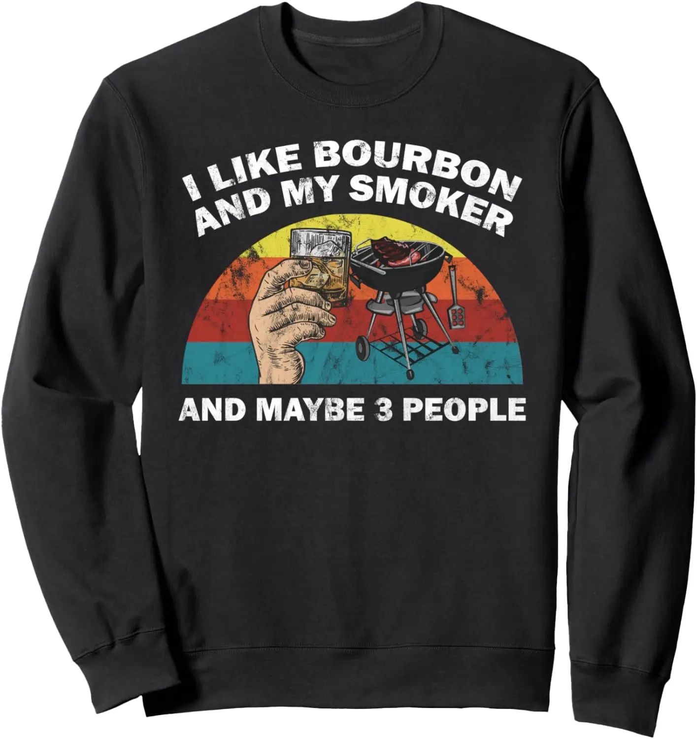 

Толстовка I Like Bourbon My Smoker для 3-х человек, папы, барбекю, подарки